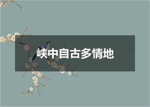 峡中自古多情地