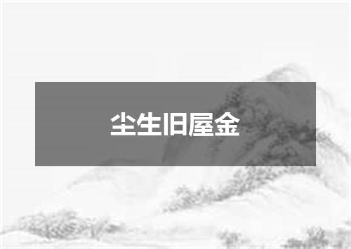 尘生旧屋金