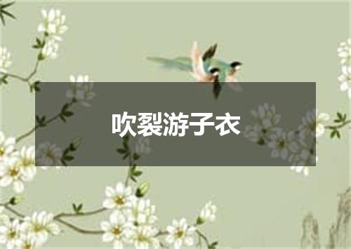 吹裂游子衣