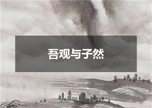 吾观与子然