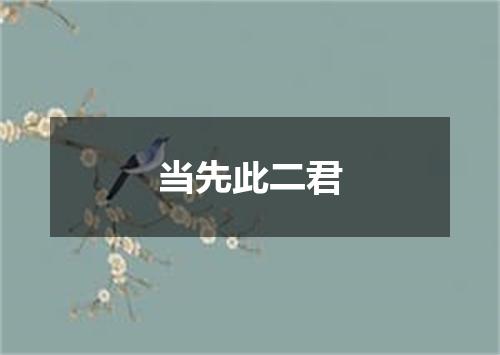 当先此二君
