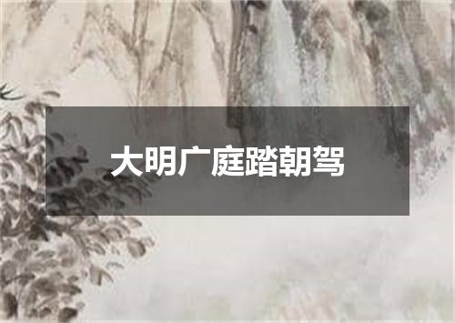 大明广庭踏朝驾
