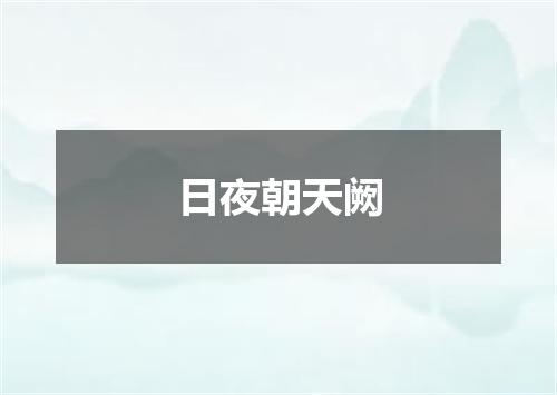 日夜朝天阙