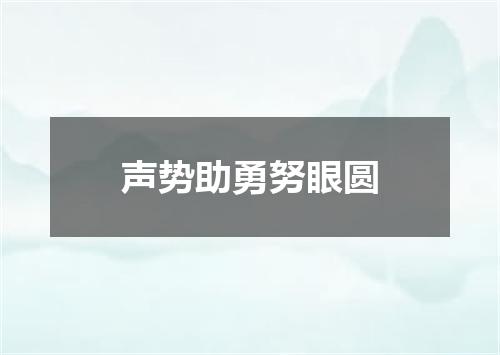 声势助勇努眼圆