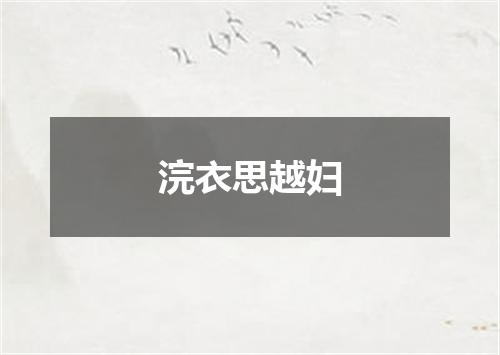 浣衣思越妇