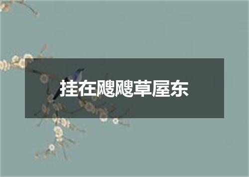 挂在飕飕草屋东