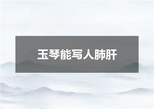 玉琴能写人肺肝
