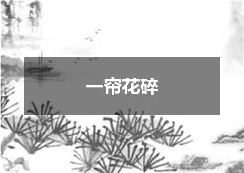 一帘花碎