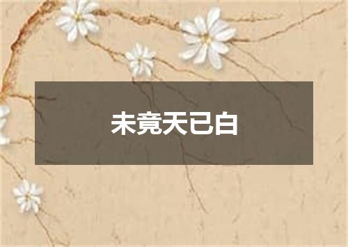 未竟天已白
