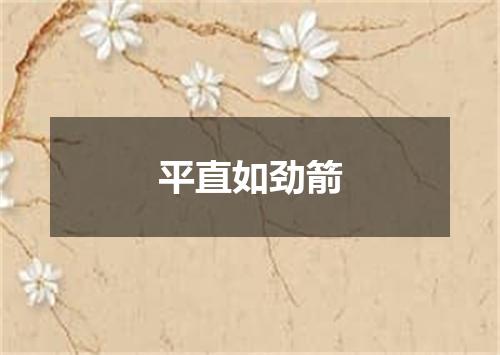 平直如劲箭