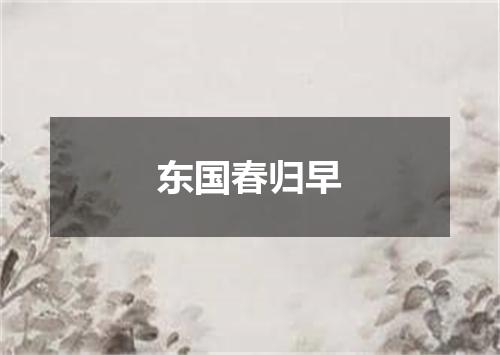 东国春归早