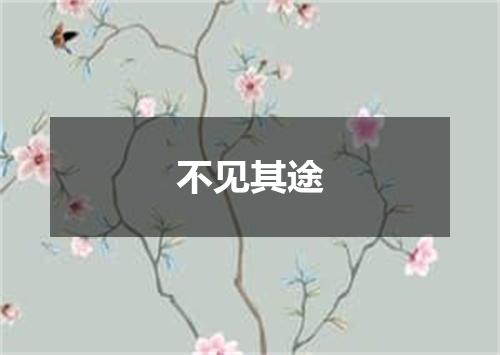 不见其途