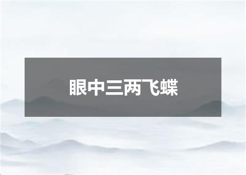 眼中三两飞蝶