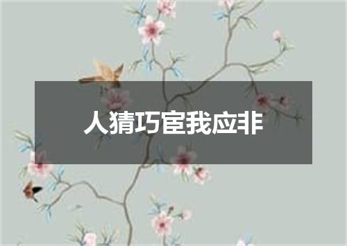 人猜巧宦我应非