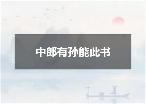 中郎有孙能此书