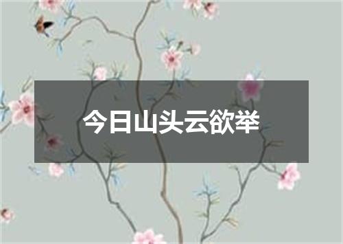 今日山头云欲举
