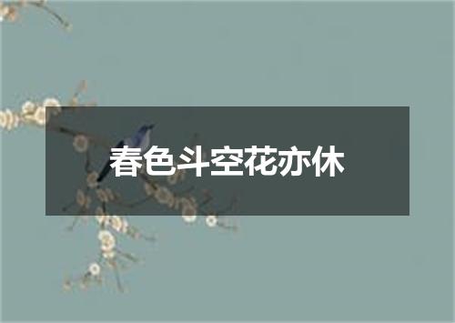 春色斗空花亦休