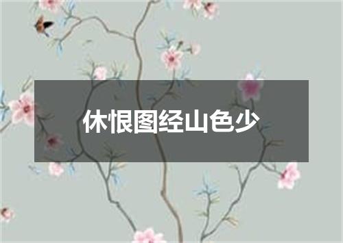 休恨图经山色少