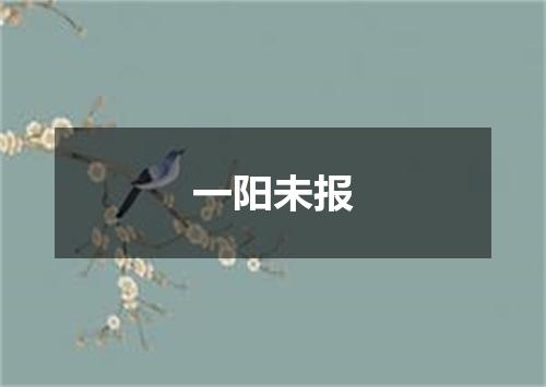 一阳未报