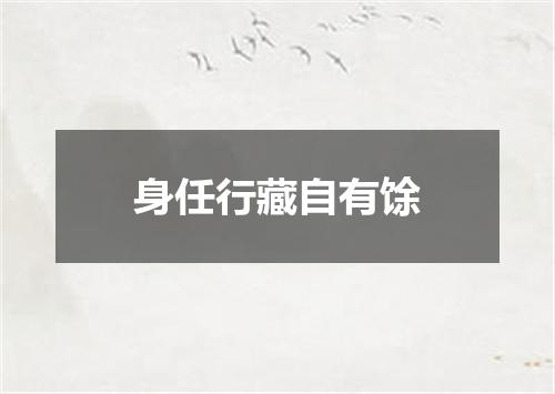 身任行藏自有馀