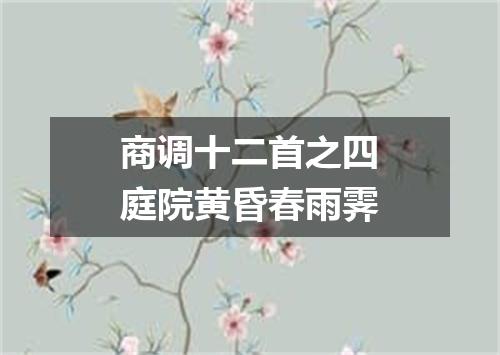 商调十二首之四庭院黄昏春雨霁