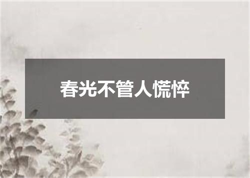 春光不管人慌悴