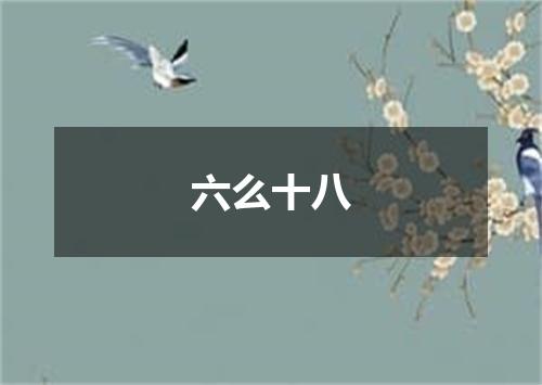 六么十八
