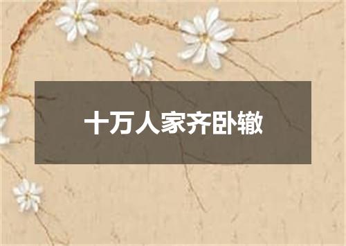 十万人家齐卧辙