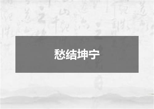 愁结坤宁