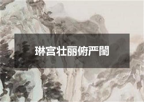琳宫壮丽俯严闉