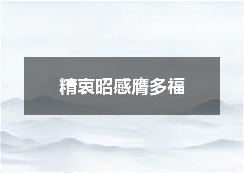 精衷昭感膺多福