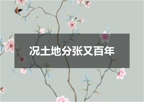 况土地分张又百年