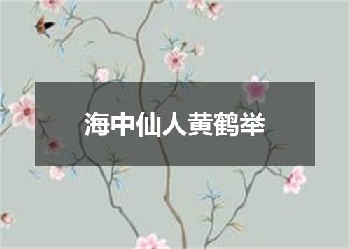 海中仙人黄鹤举