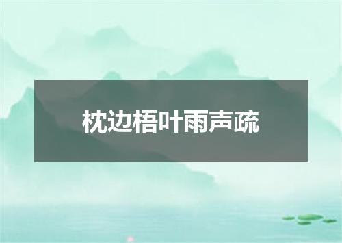 枕边梧叶雨声疏