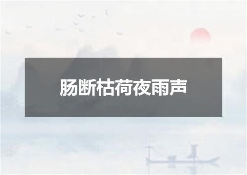 肠断枯荷夜雨声