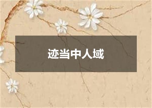 迹当中人域
