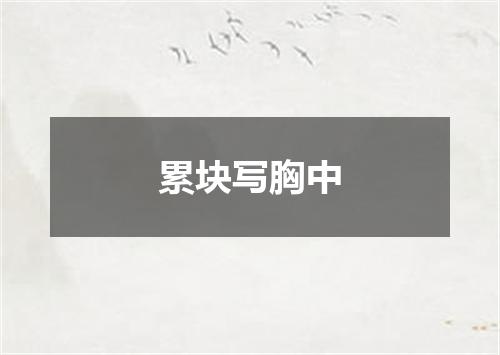 累块写胸中