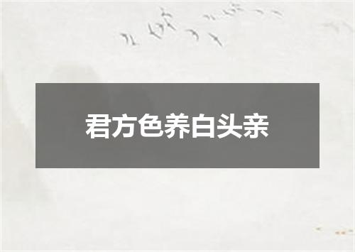 君方色养白头亲