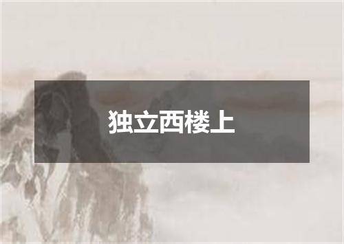 独立西楼上