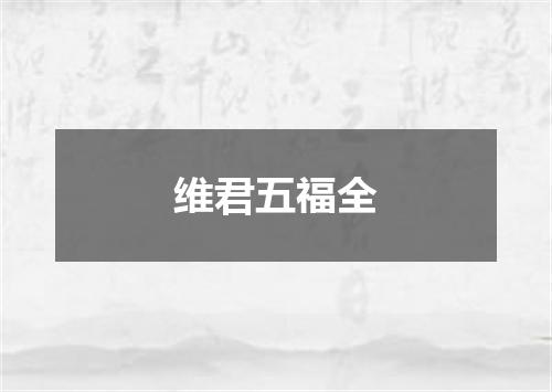 维君五福全