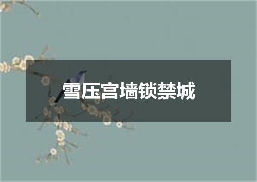 雪压宫墙锁禁城