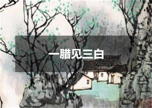 一腊见三白
