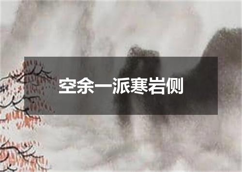 空余一派寒岩侧