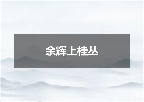 余辉上桂丛