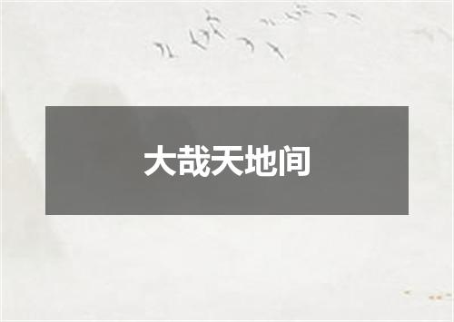 大哉天地间