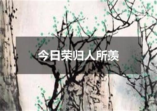 今日荣归人所羡