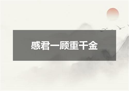 感君一顾重千金