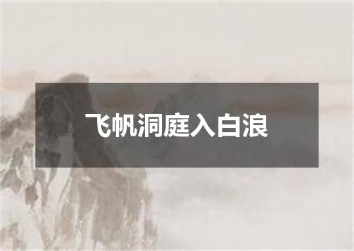飞帆洞庭入白浪