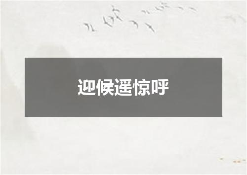 迎候遥惊呼