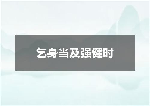 乞身当及强健时